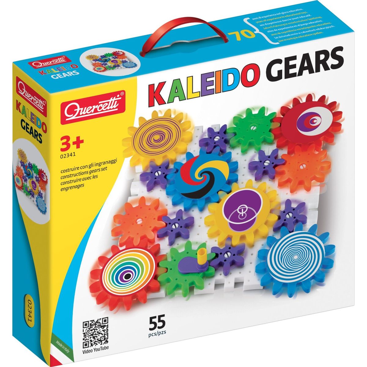 Quercetti - Georello Kaleido Gears - Tandhjul Byggesæt - 55 Dele