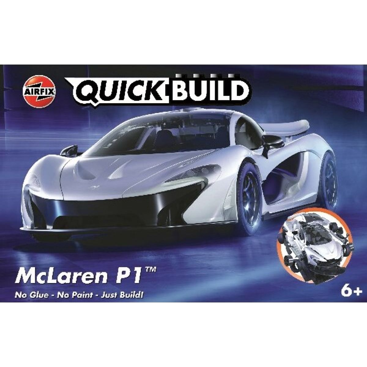 Airfix - Quickbuild - Mclaren P1 Modelbil Byggesæt - White - J6028