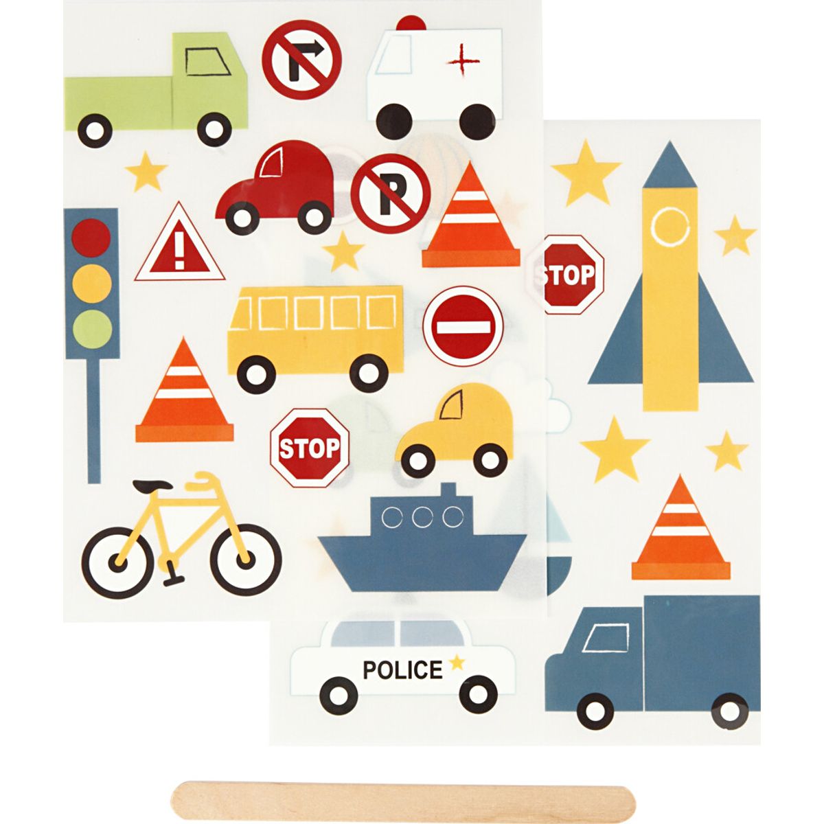 Rub On Stickers - Transport - 12,2x15,3 Cm