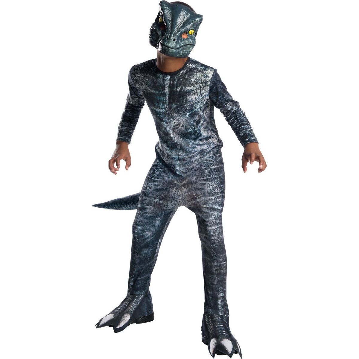 Jurassic World Kostume Til Børn - Blue Velociraptor - 104 Cm