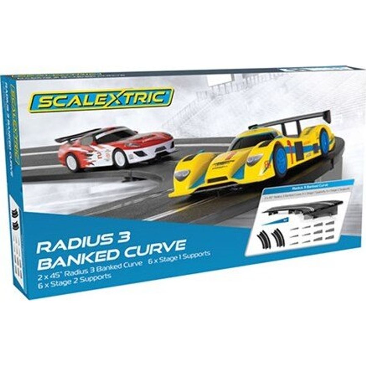 Scalextric Skinner - Radius 3 Banked Curve - 45° - 2 Stk - C8297