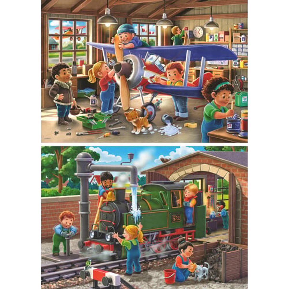 Ravensburger - Airplane & Train Repairs 2x24 Brikker