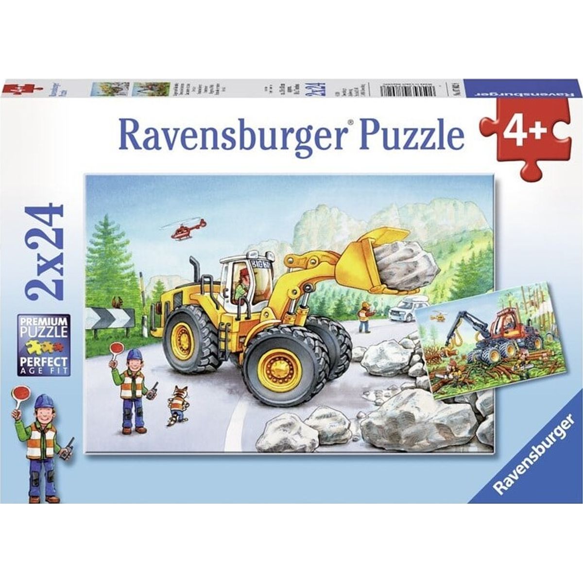 Ravensburger Puslespil - Gravemaskine - 2x24 Brikker