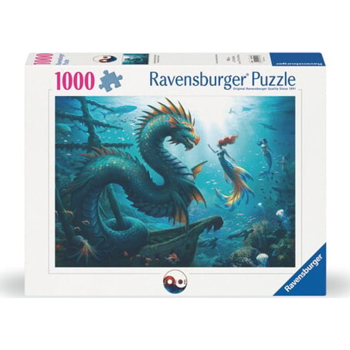 Ravensburger - Enchanted Depths Dragon Mermaid 1000 Brikker