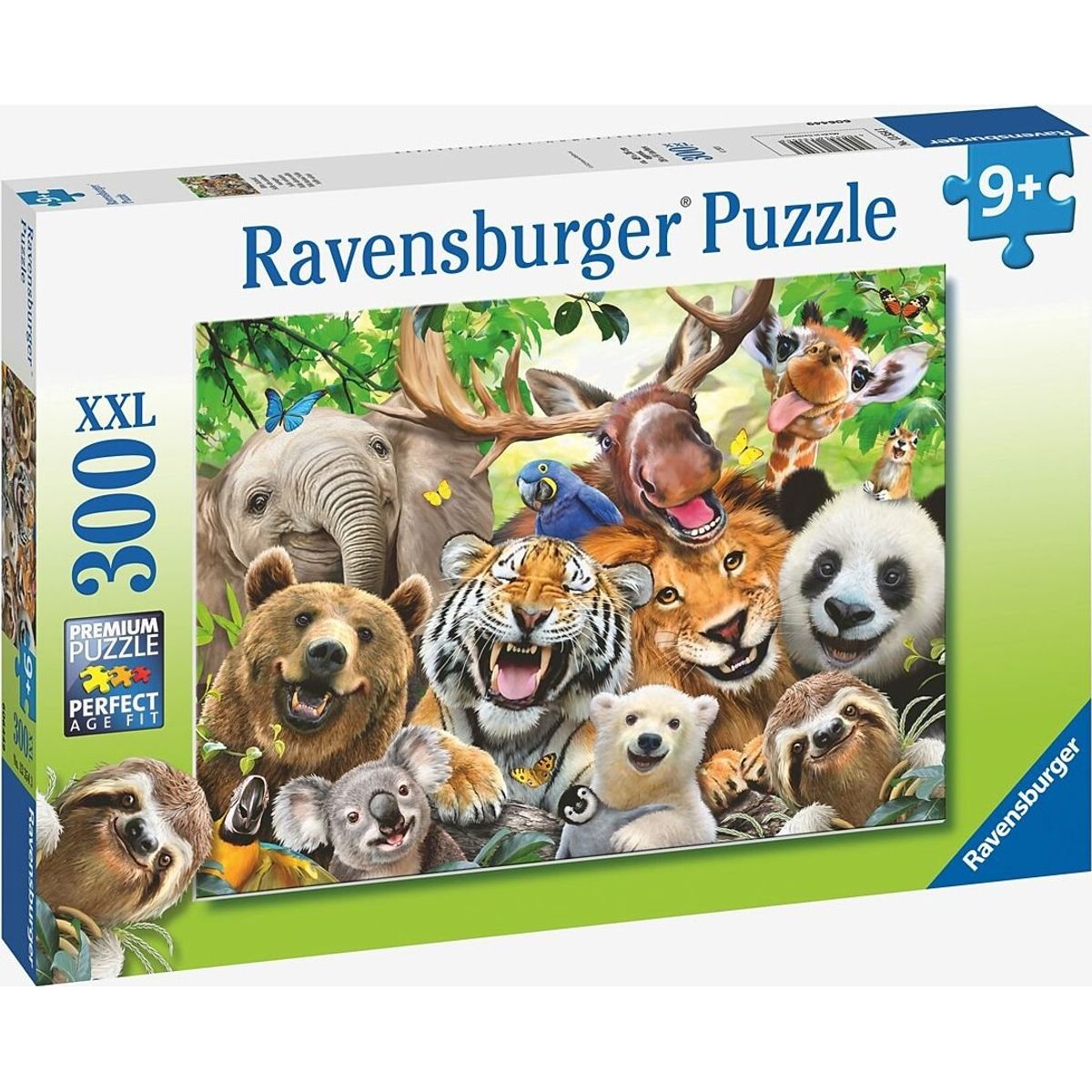 Ravensburger Puslespil - Eksotiske Dyr Selfie - 300 Xxl Brikker