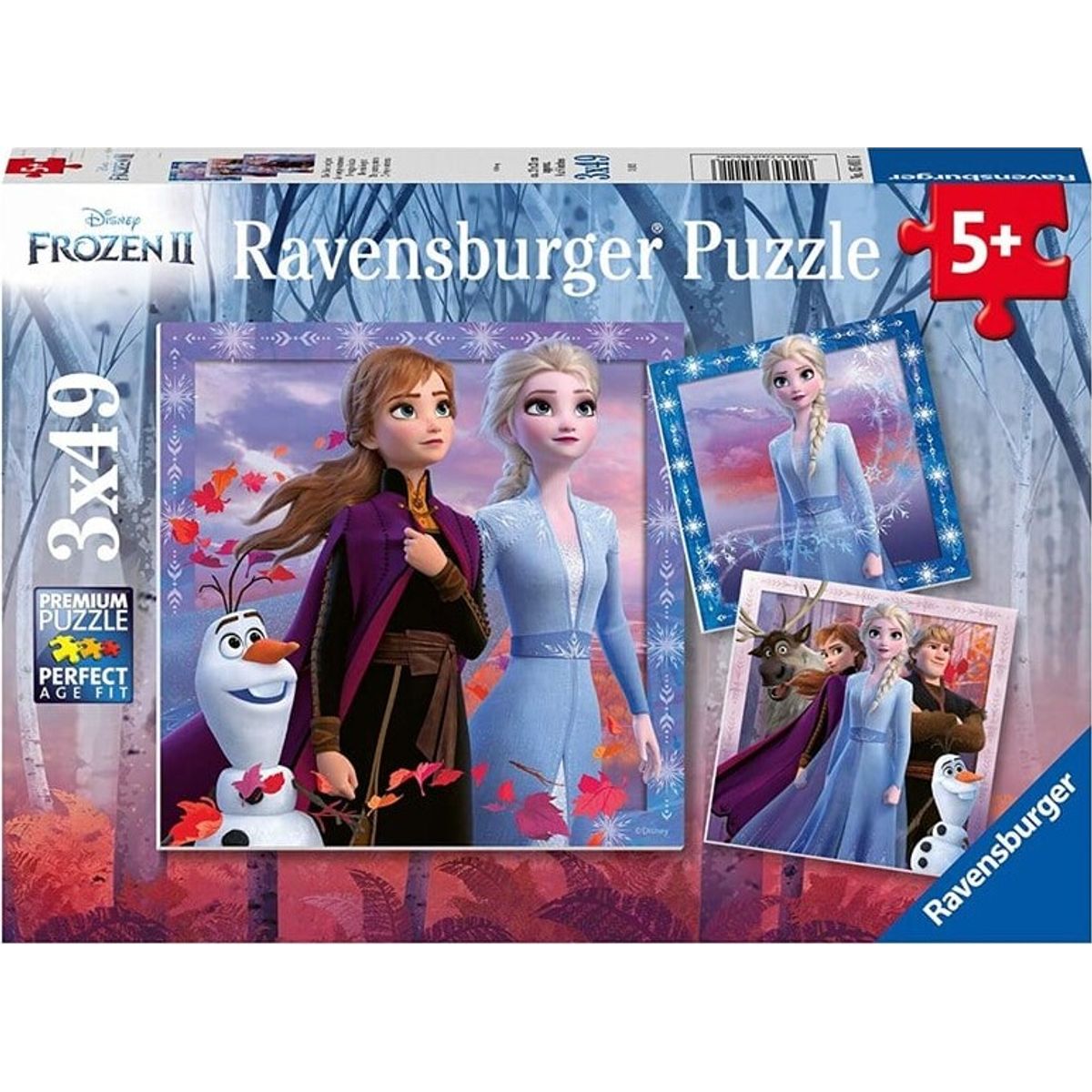 Frost Puslespil - Disney Frost 2 - 3x49 Brikker - Ravensburger