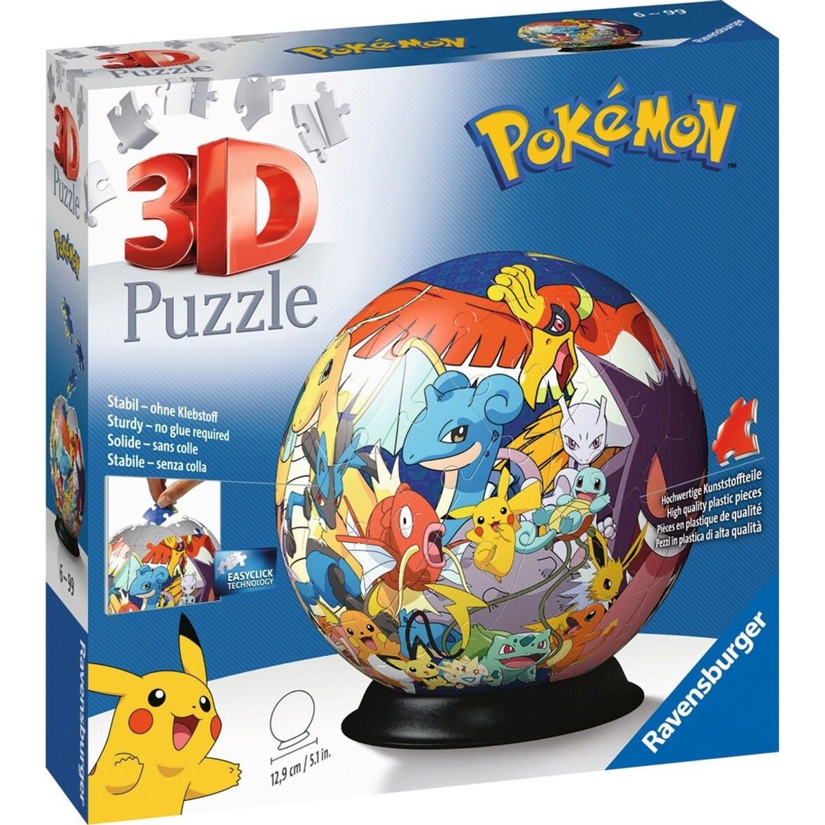 Pokémon Puslespil - 3d Kugle - 72 Brikker - Ravensburger