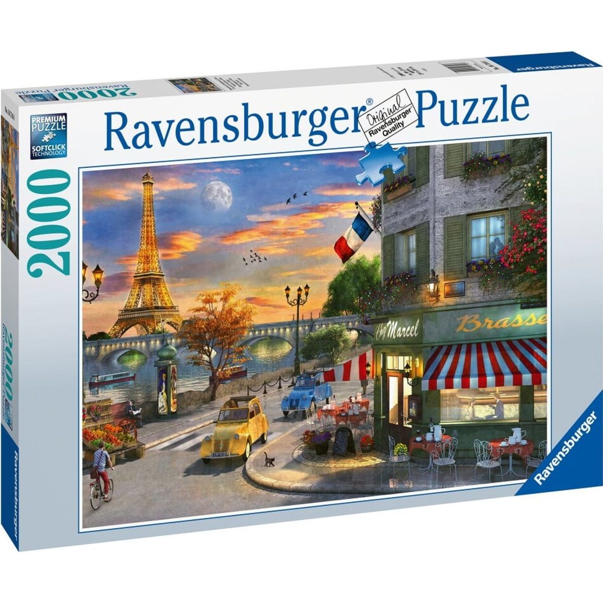 Ravensburger Puslespil - 2000 Brikker - Solnedgang I Paris