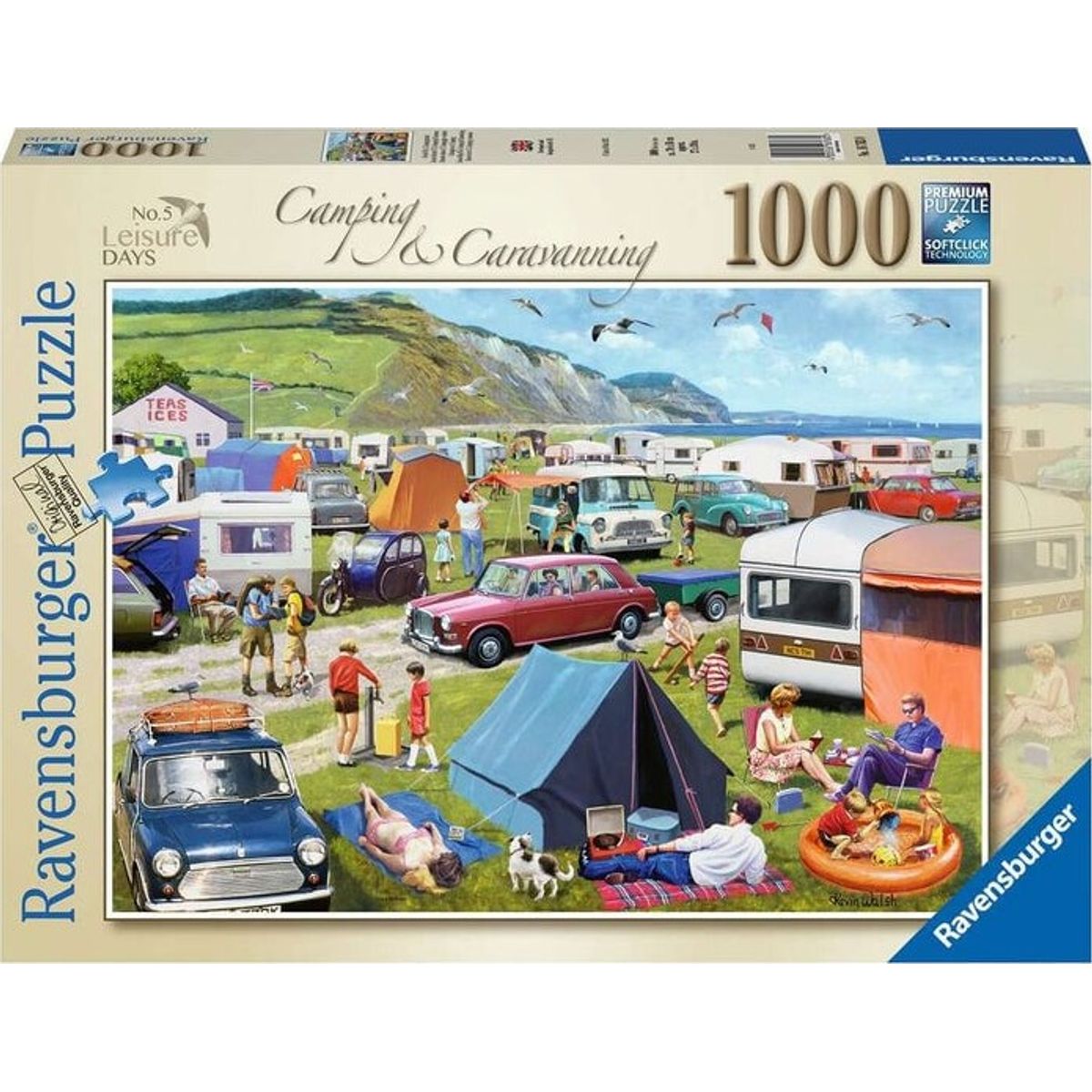 Ravensburger Puslespil - Camping And Caravanning - 1000 Brikker