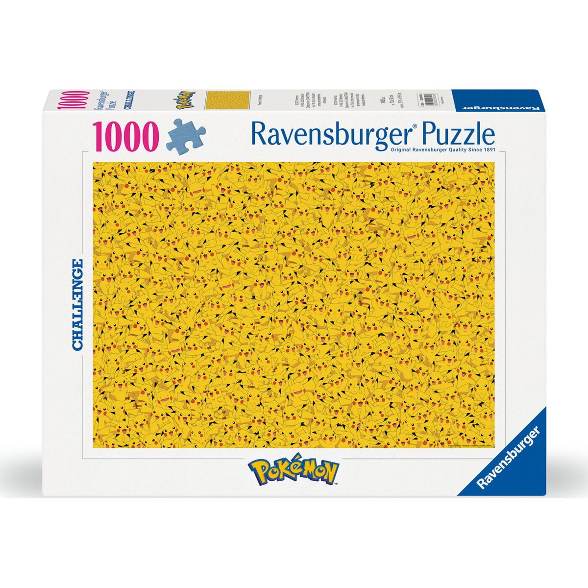 Pokémon Puslespil - Pikachu - Challenge - 1000 Brikker - Ravensburger