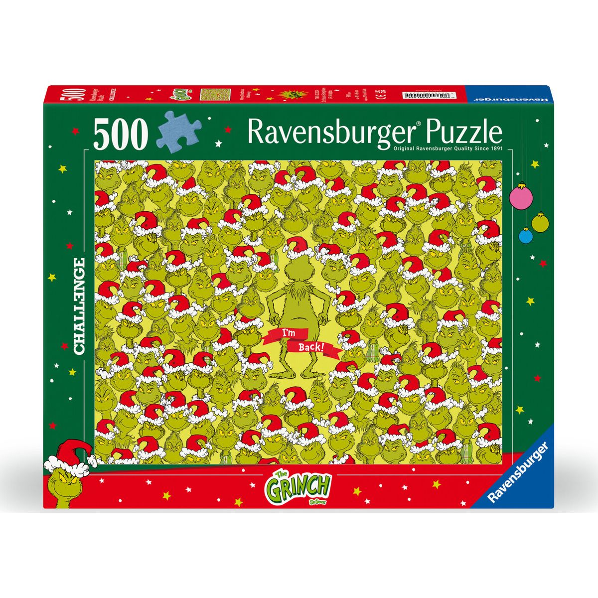 Ravensburger Puslespil - The Grinch - Challenge - 500 Brikker