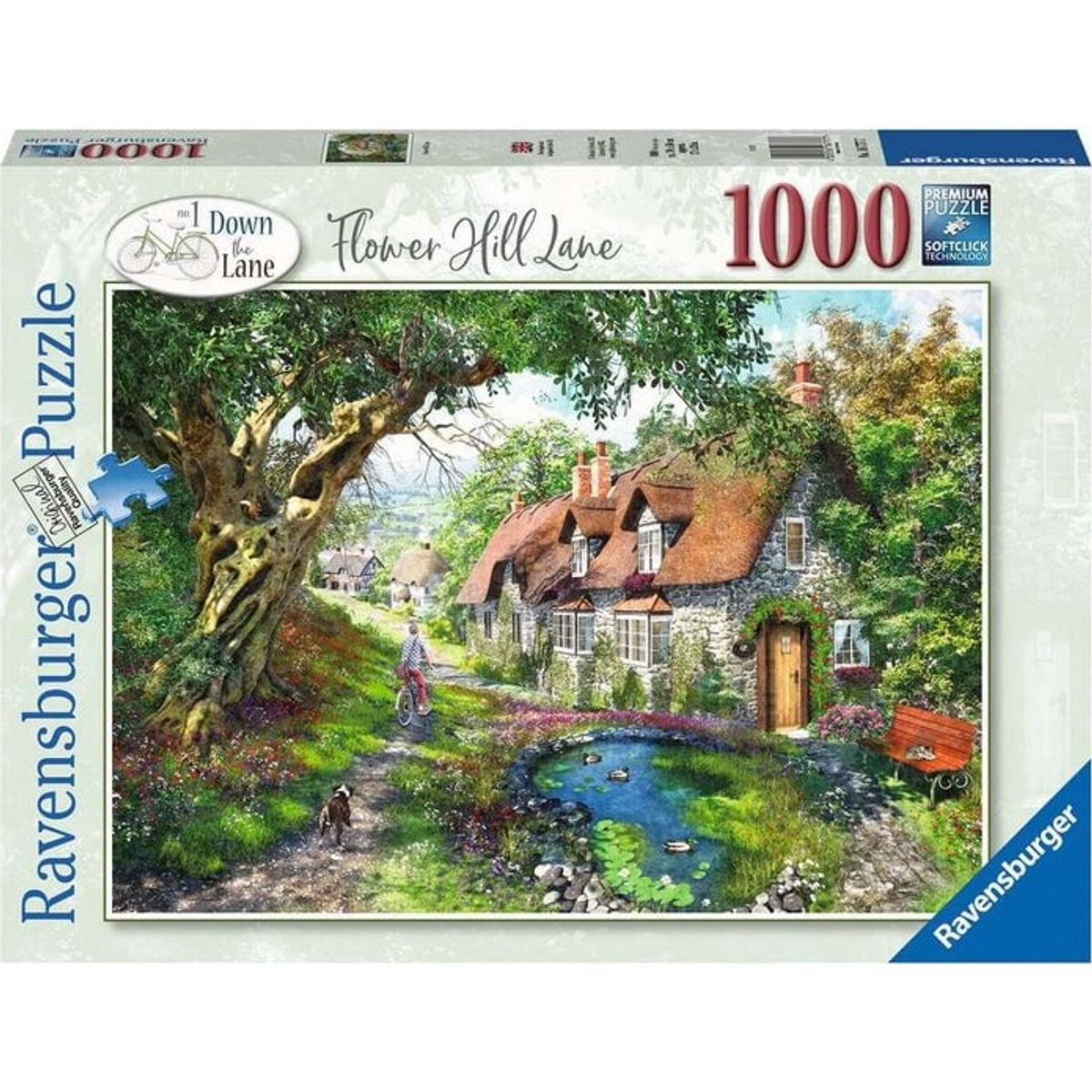 Ravensburger Puslespil - 1000 Brikker - Flower Hill Lane