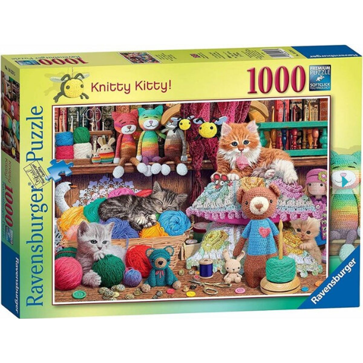 Ravensburger Puslespil - Knitty Kitty - 1000 Brikker