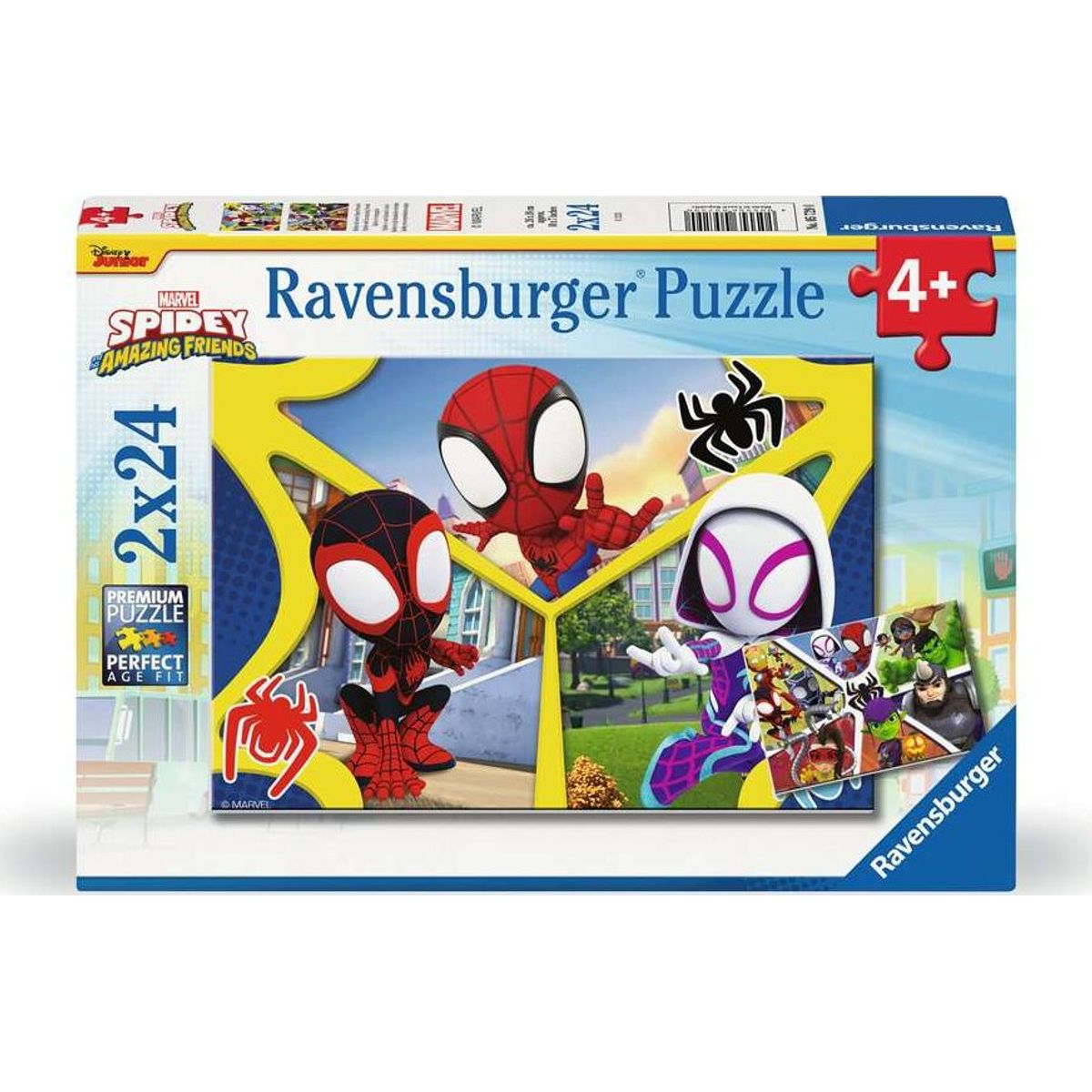 Spidey Puslespil - Marvel - 2x24 Brikker - Ravensburger