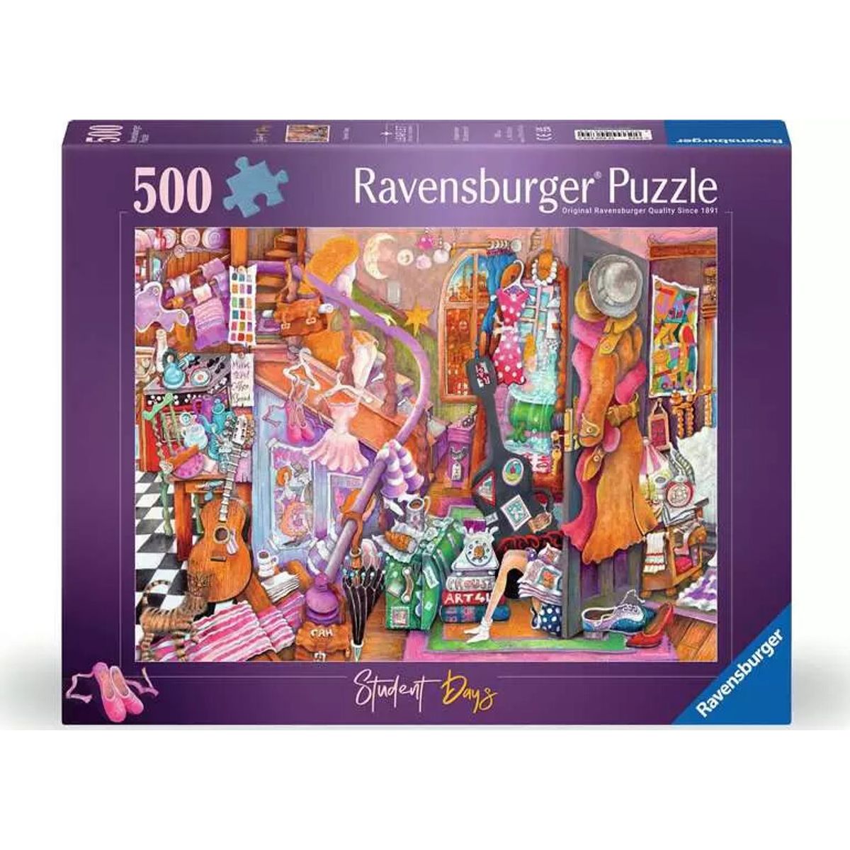 Ravensburger Puslespil - Student Days - 500 Brikker