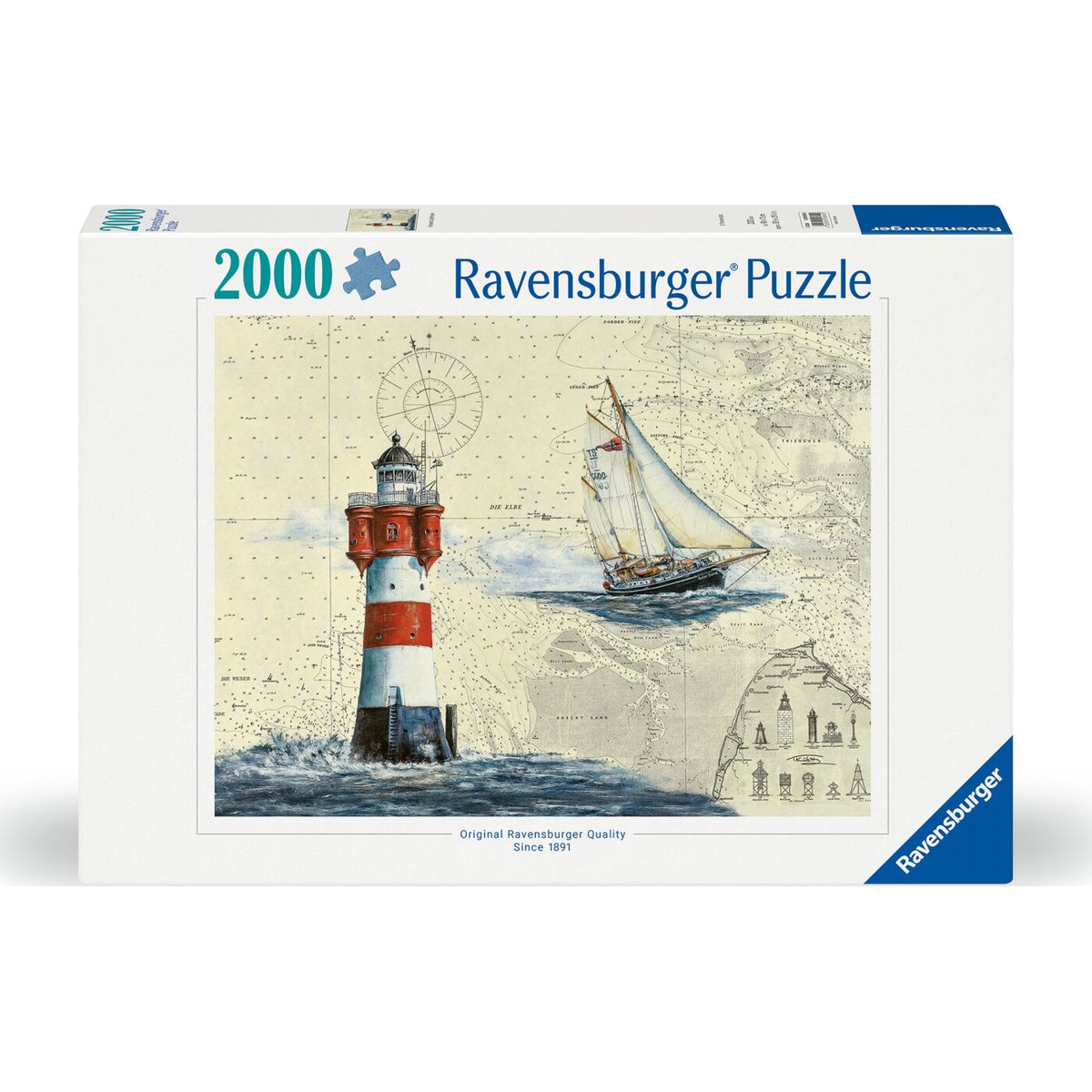 Ravensburger Puslespil - 2000 Brikker - Romantisk Fyrtårn