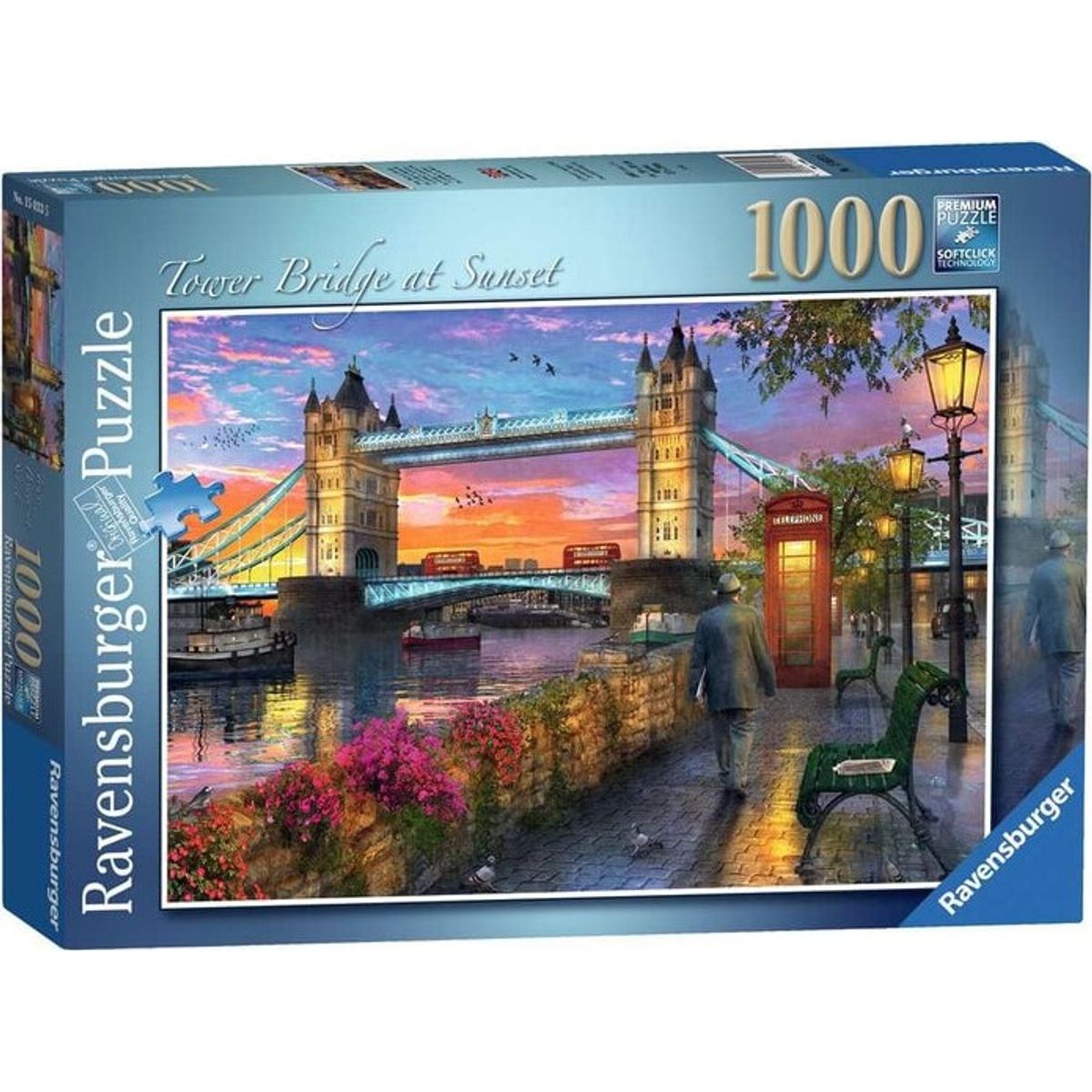 Ravensburger Puslespil - Tower Bridge At Sunset - 1000 Brikker