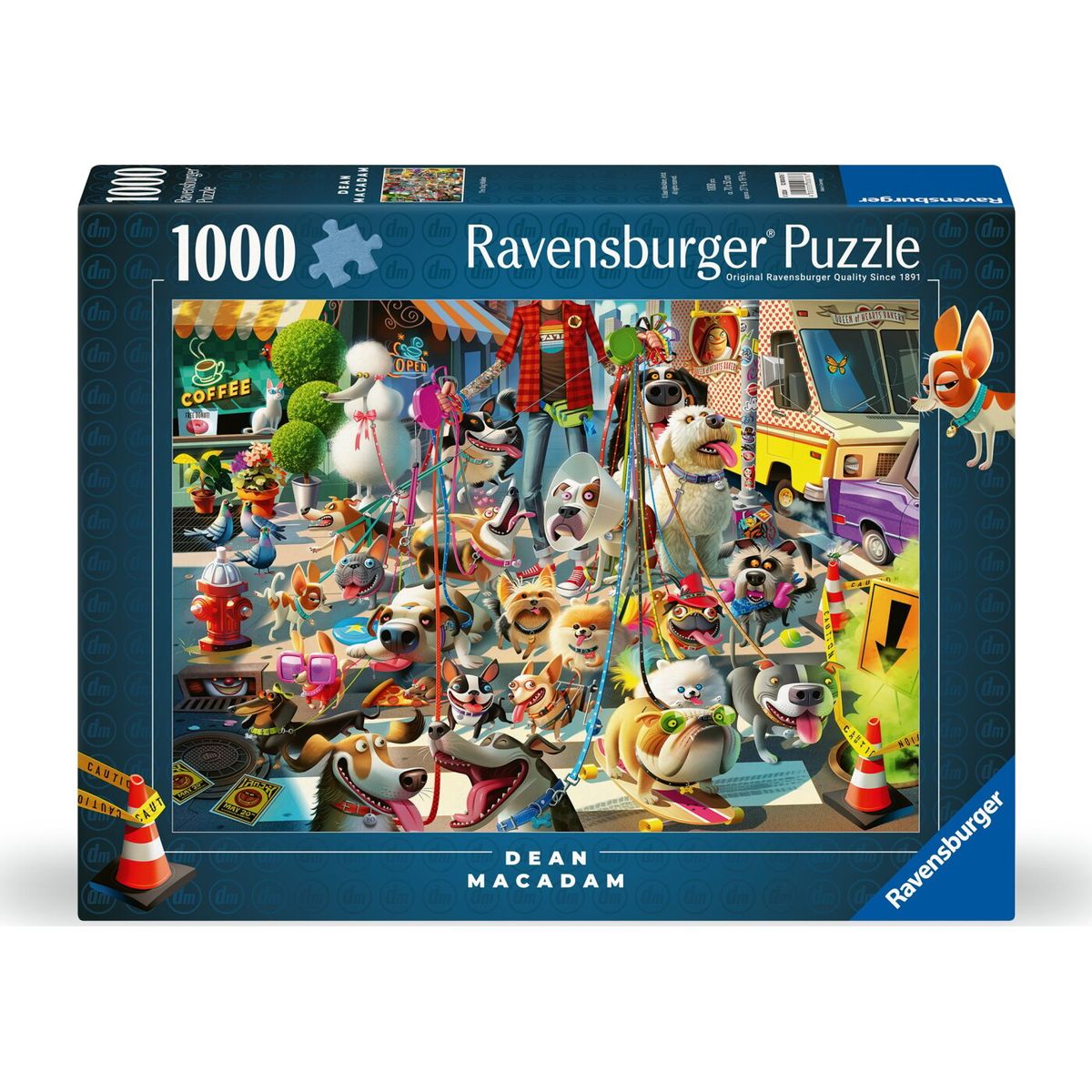 Ravensburger Puslespil - 1000 Brikker - Hundelufteren