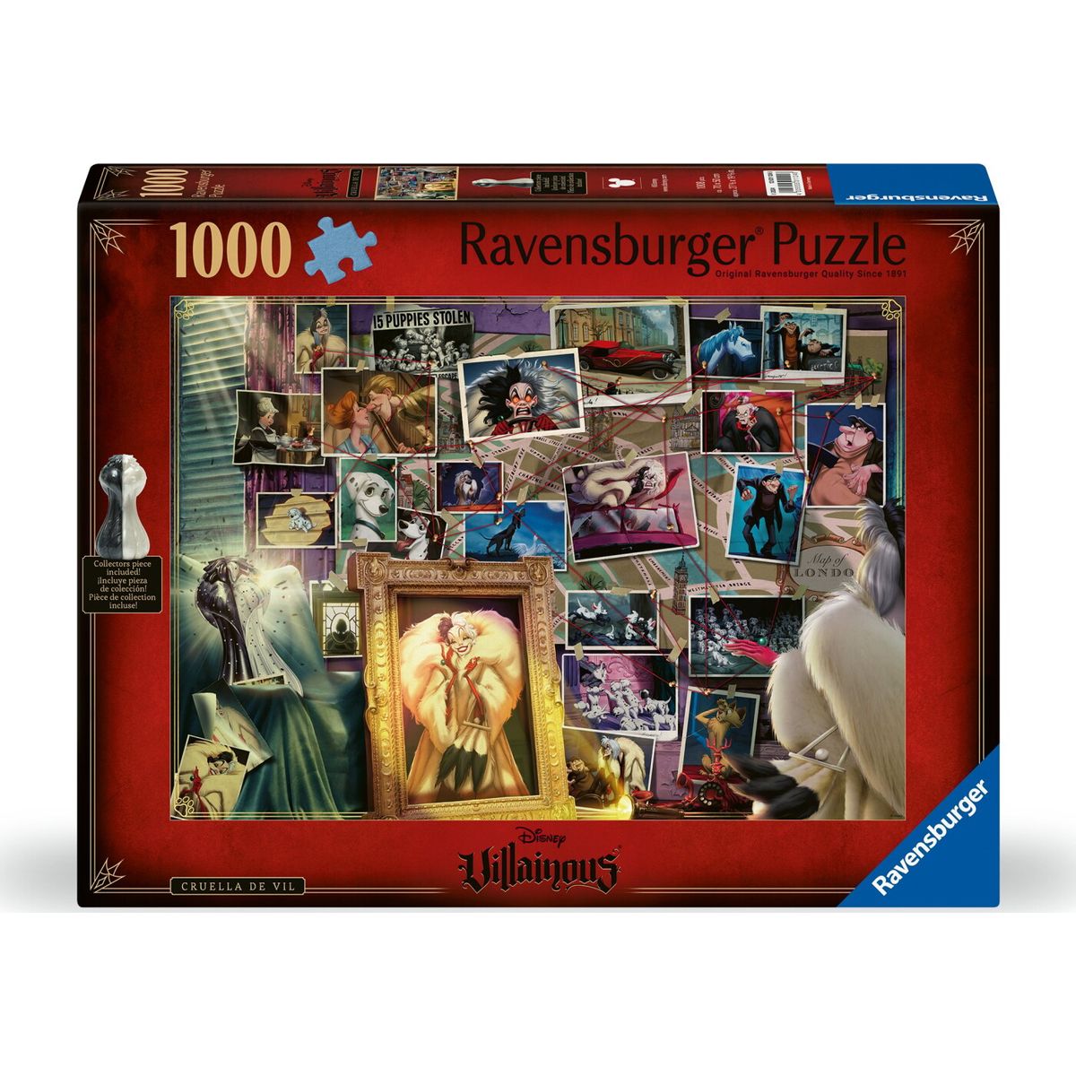 Ravensburger - Disney Villainous Puslespil - Cruella De Vil - 1000 Brikker