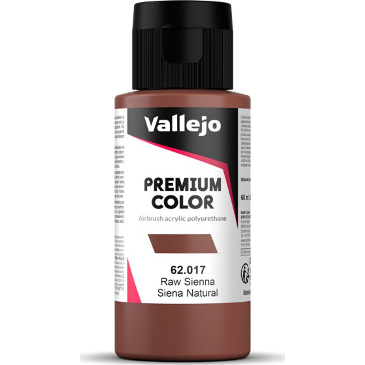 Vallejo - Premium Airbrush Maling - Raw Sienna 60 Ml