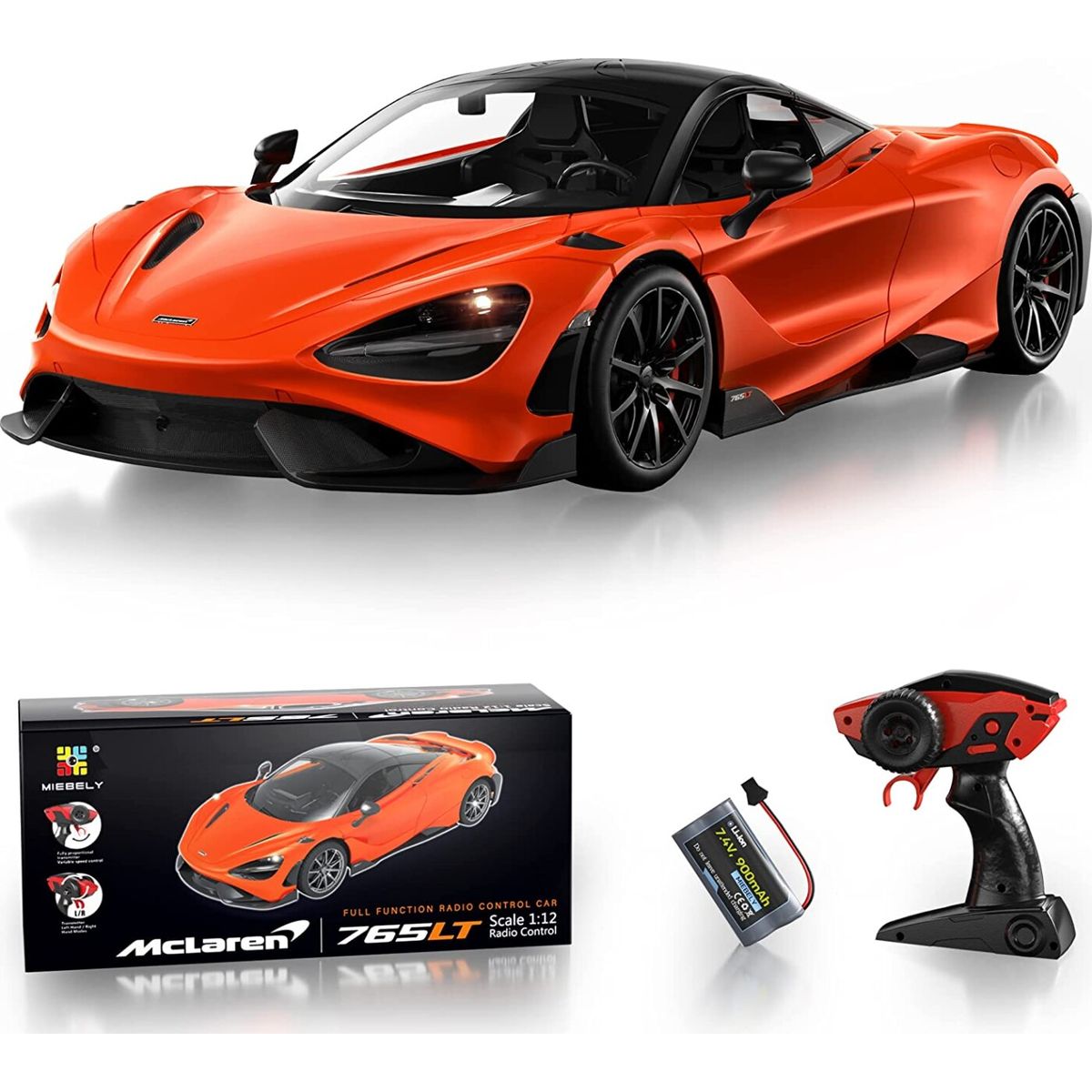 Fjernstyret Racerbil - Mclaren 765lt - 1:24 - Revell Control - 24667