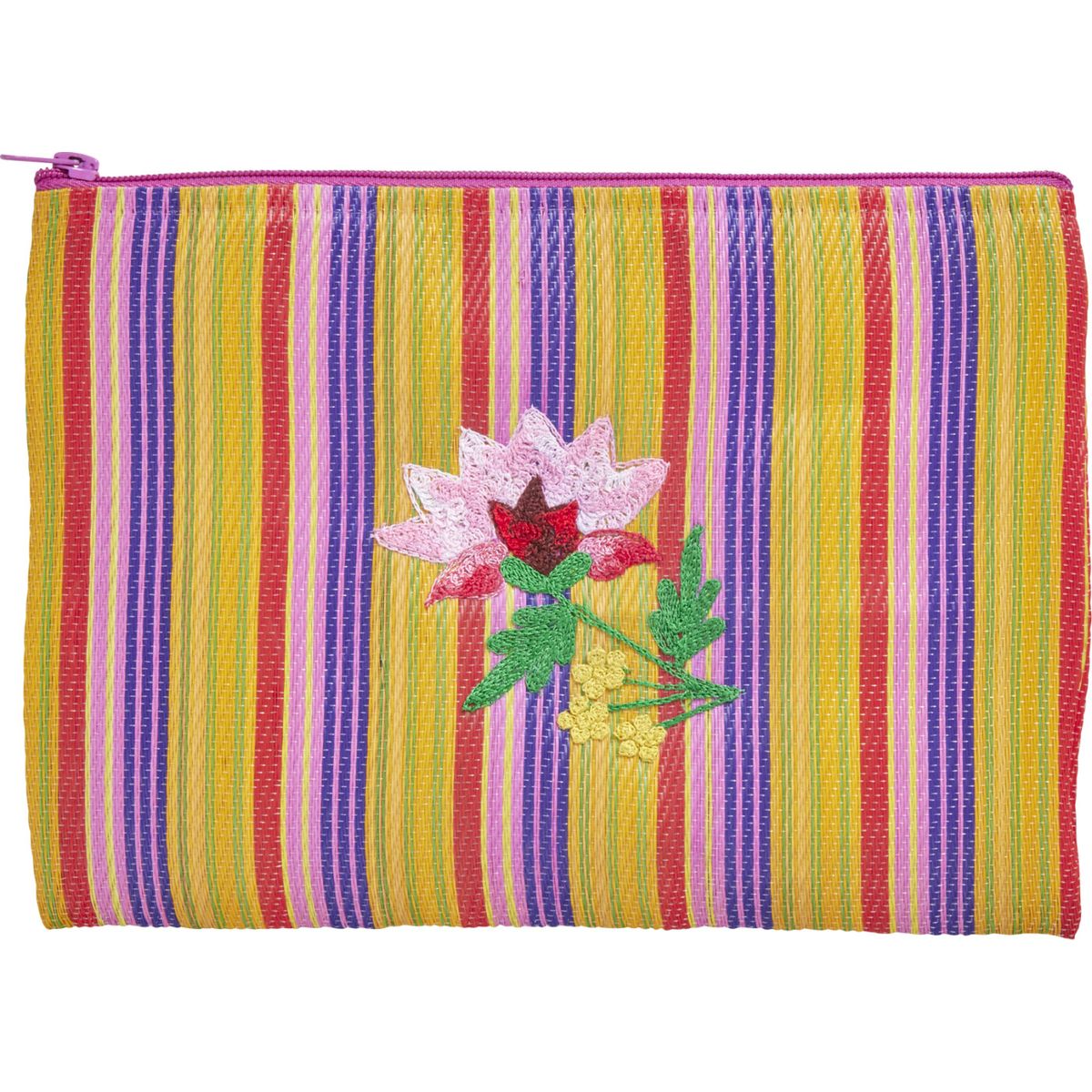 Rice - Genbrugs Plastik Pouch Taske Blomsterprint