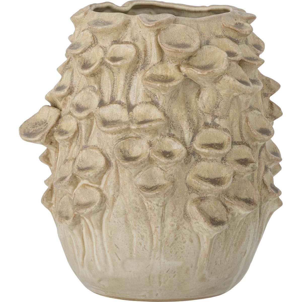 Bloomingville - Rigo Vase - Natur - Stentøj - H 24 Cm