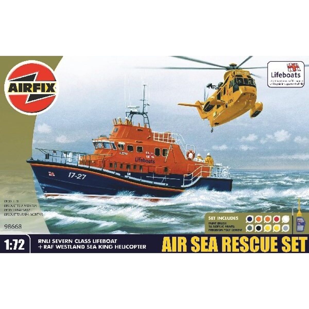 Airfix - Rnli Severn Class Lifeboat Båd Byggesæt - 1:72 - A07280