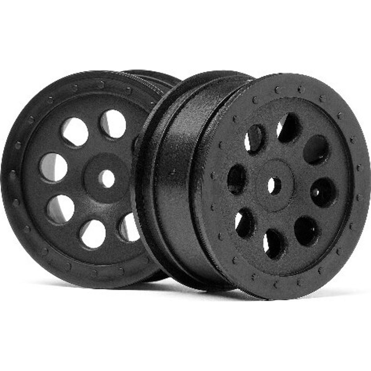 St-8 Wheel Black (0mm Offset/2pcs) - Hp103039 - Hpi Racing