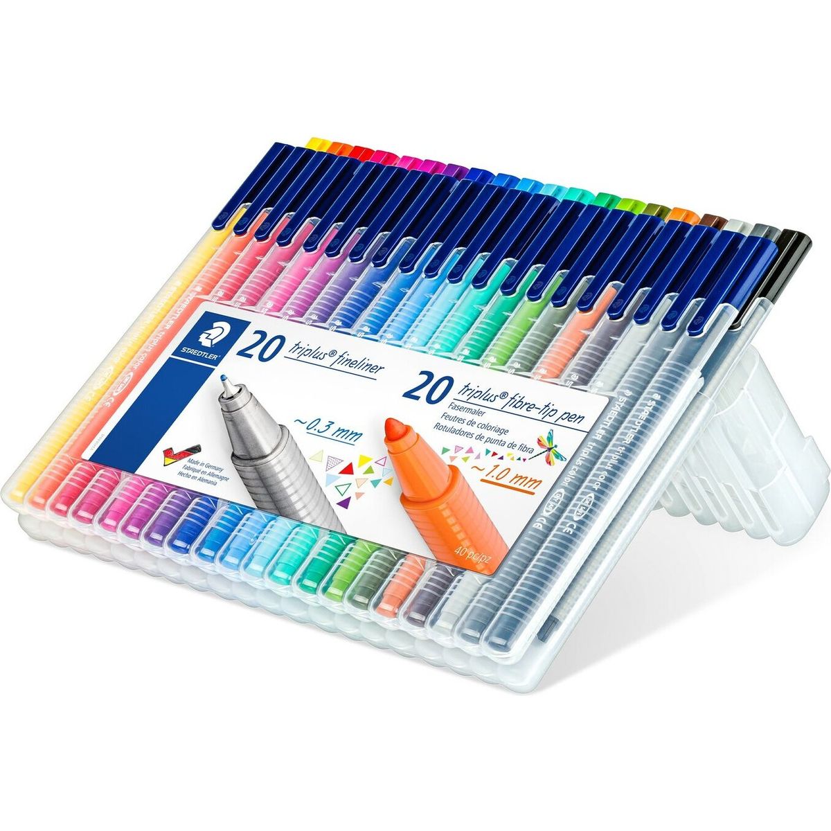 Staedtler - Triplus Fineliner Og Fibre Tip Pen Tusser - 40 Stk