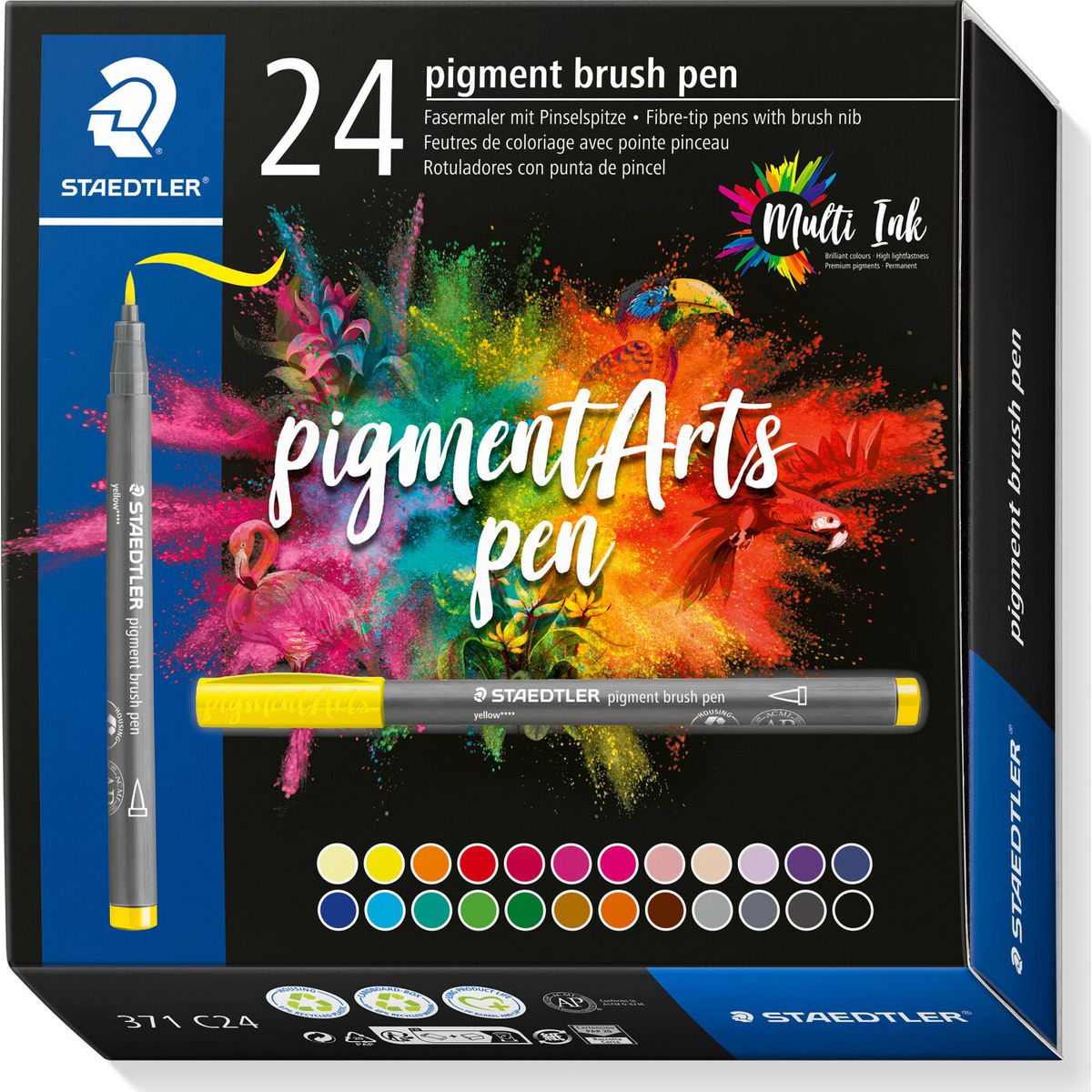 Staedtler - Pigment Arts Brush Pen Tusser - 24 Farver