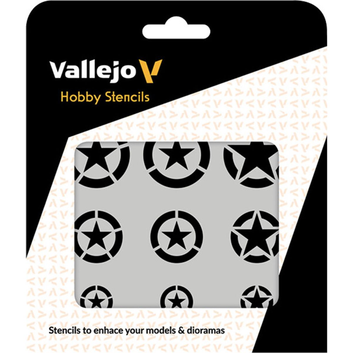 Vallejo - Hobby Stencils - Maleskabelon - Us Air Force Stjerner