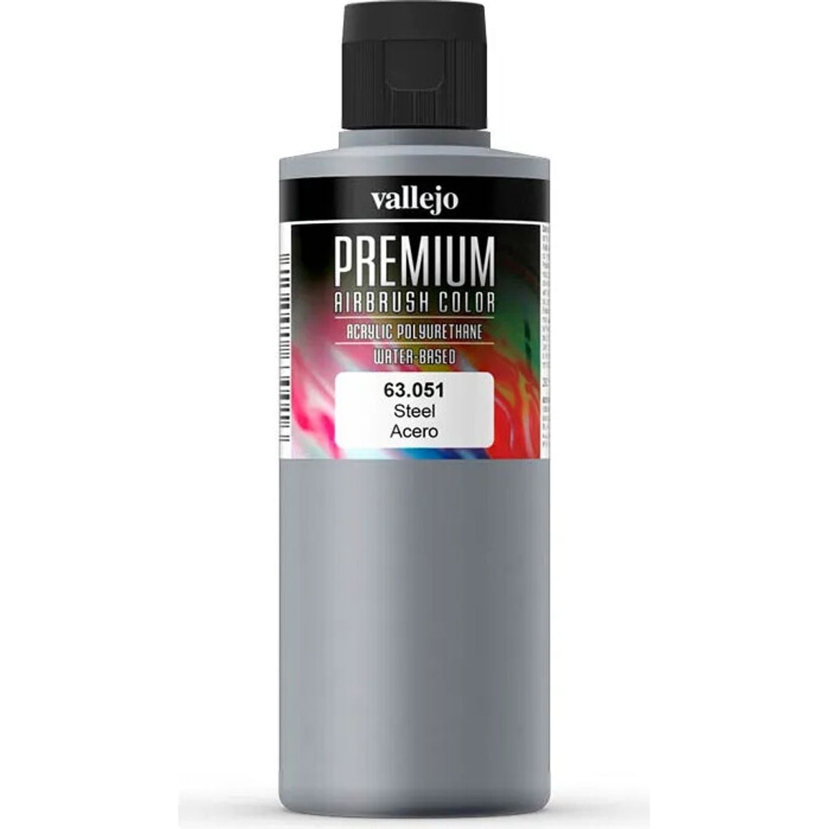 Vallejo - Premium Airbrush Maling - Steel 200 Ml