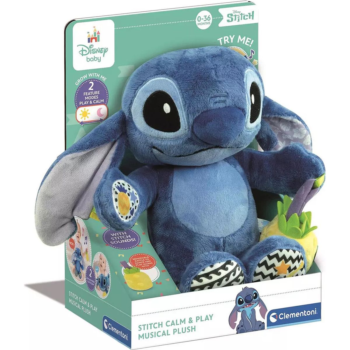 Stitch Bamse Med Lyd - Disney Baby - Clementoni