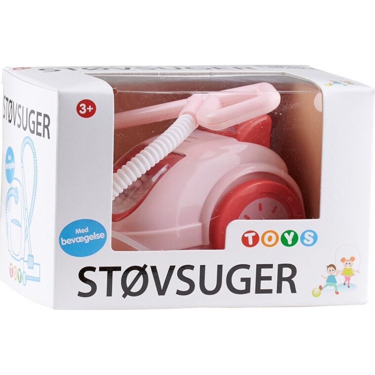 Legetøjs Støvsuger Med Bevægelse - Pink