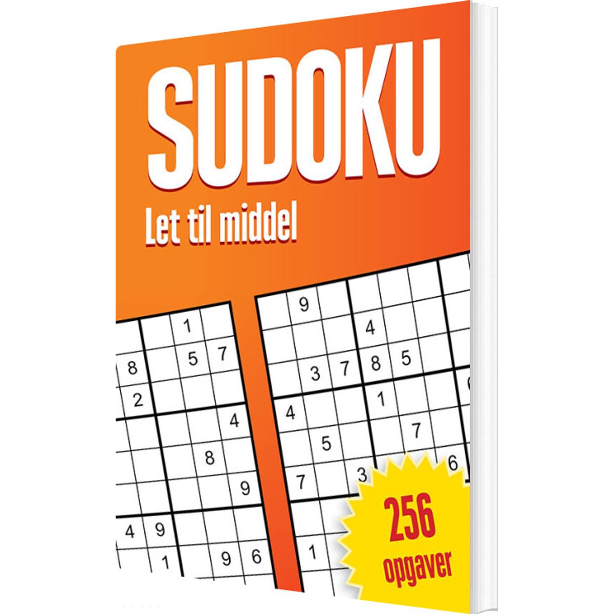 Sudoku - Let Til Middel - 256 Opgaver - Bog