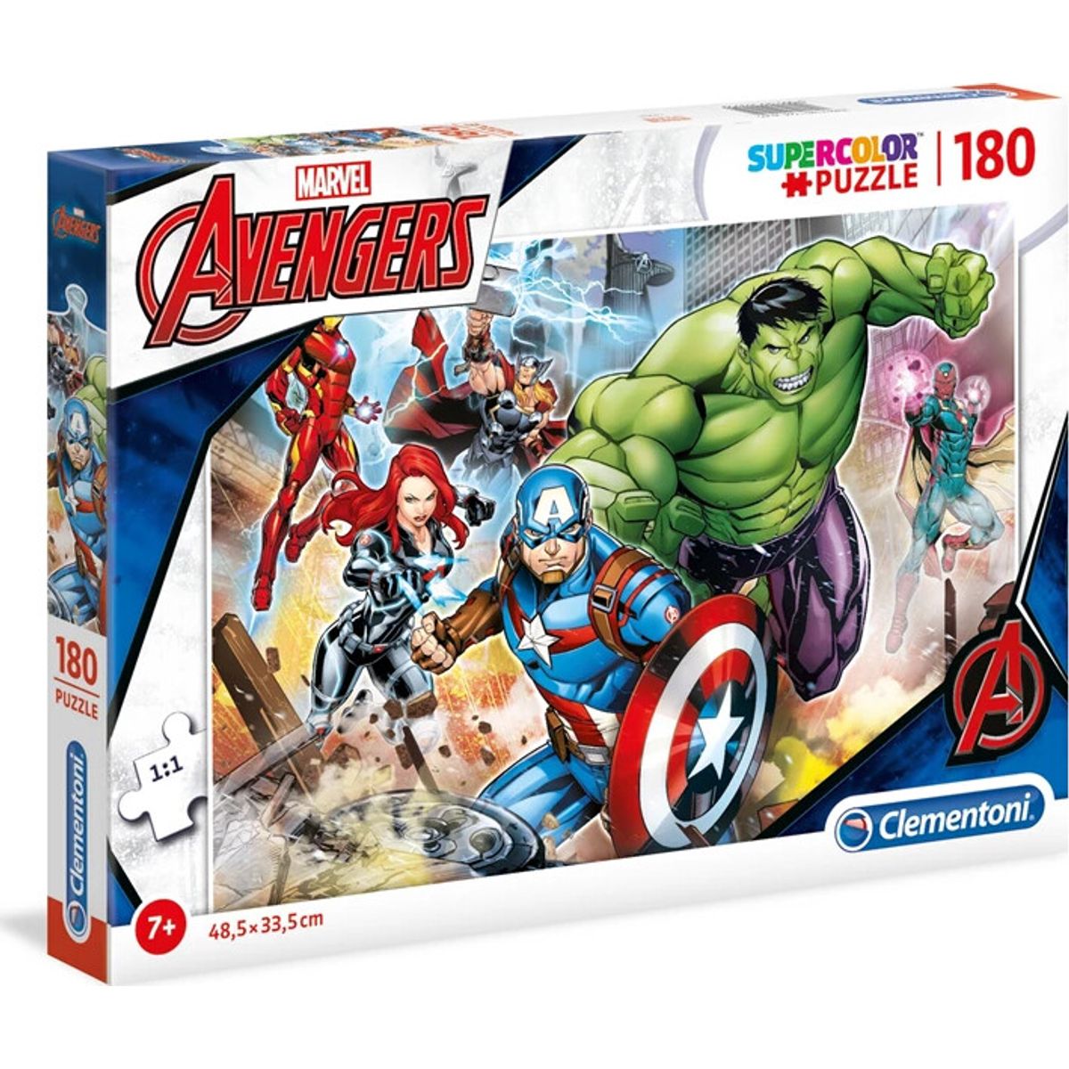 Marvel Puslespil - Avengers - Super Color - Clementoni - 180 Brikker