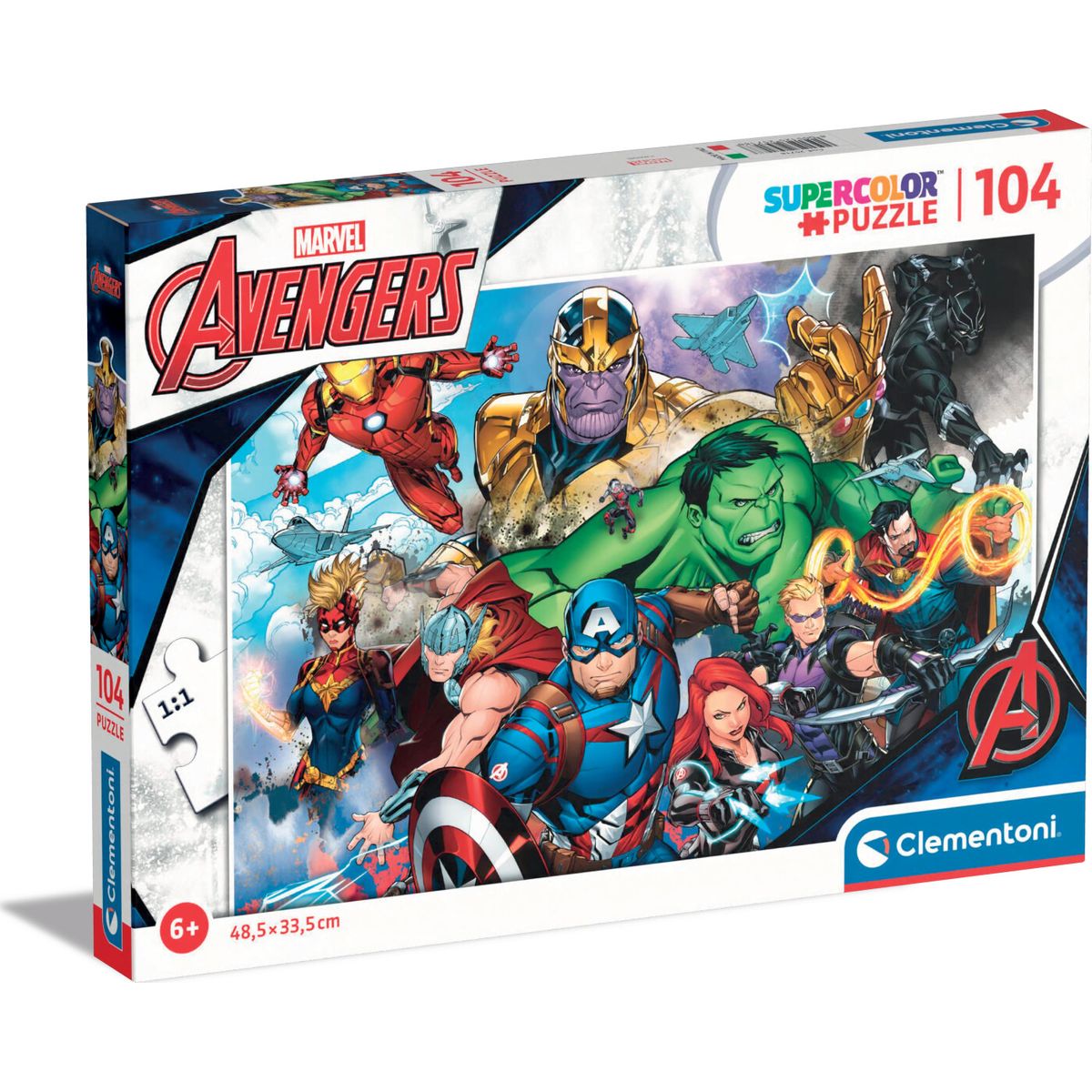 Marvel Puslespil - Avengers - Super Color - Clementoni - 104 Brikker