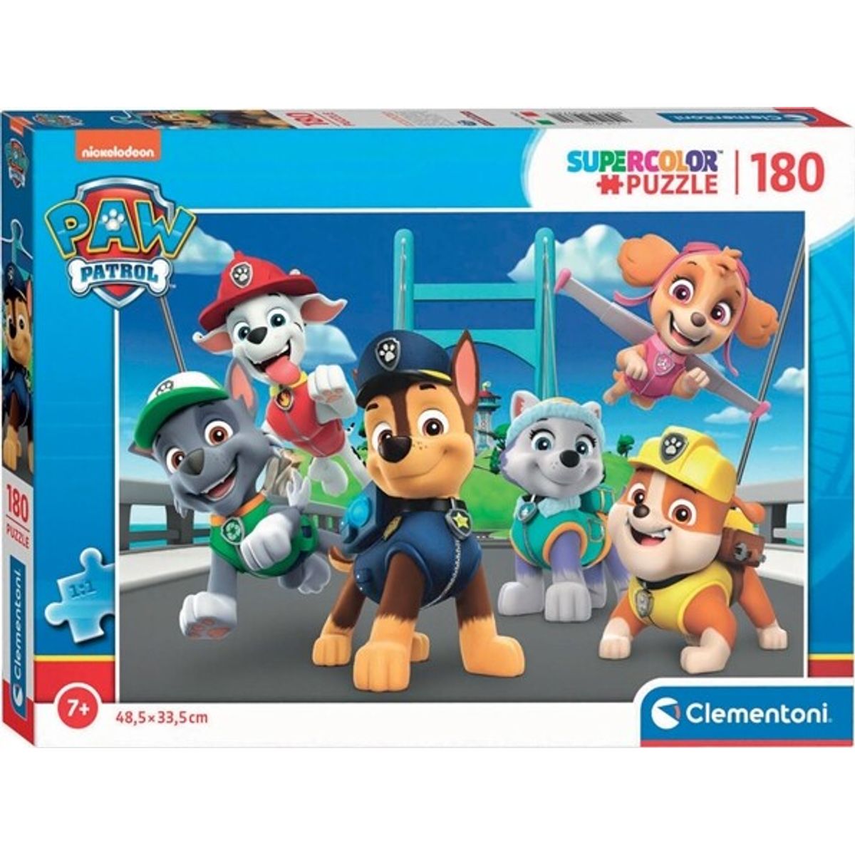 Paw Patrol Puslespil - Super Color - Clementoni - 180 Brikker