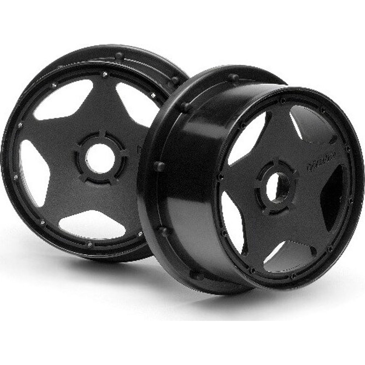 Super Star Wheel Black Front (120x60mm/2pcs) - Hp3221 - Hpi Racing