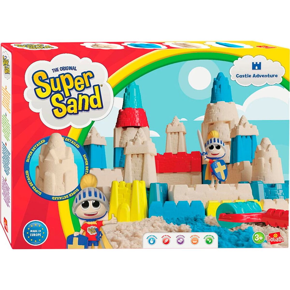 Super Sand - Castle - Adventure Legesand Sæt Til Børn