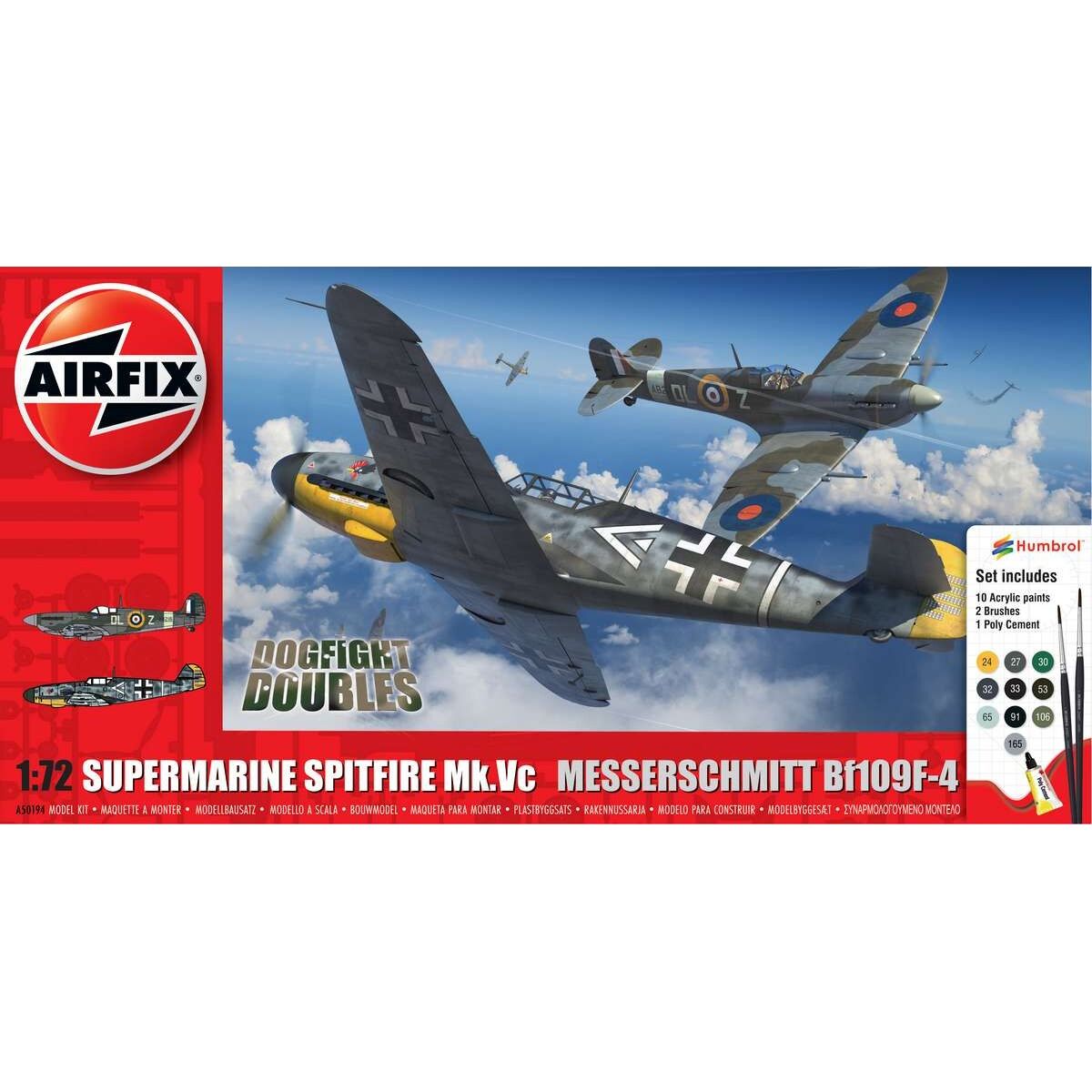 Airfix - Supermarine Spitfire Mk.vc Vs Bf109f-4 Fly - A50194