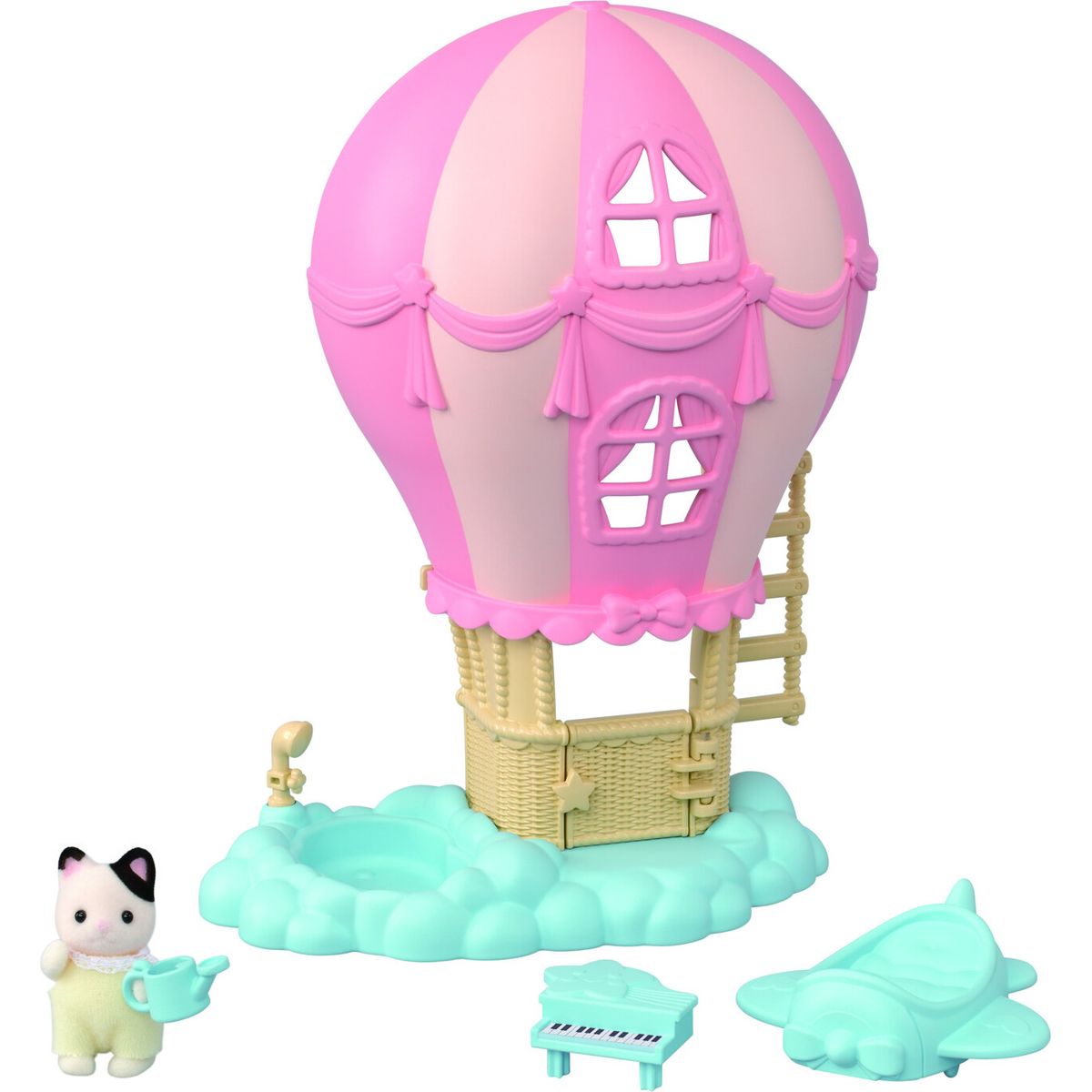 Sylvanian Families - Ballon Legehus Med Baby Kat Figur - 5527