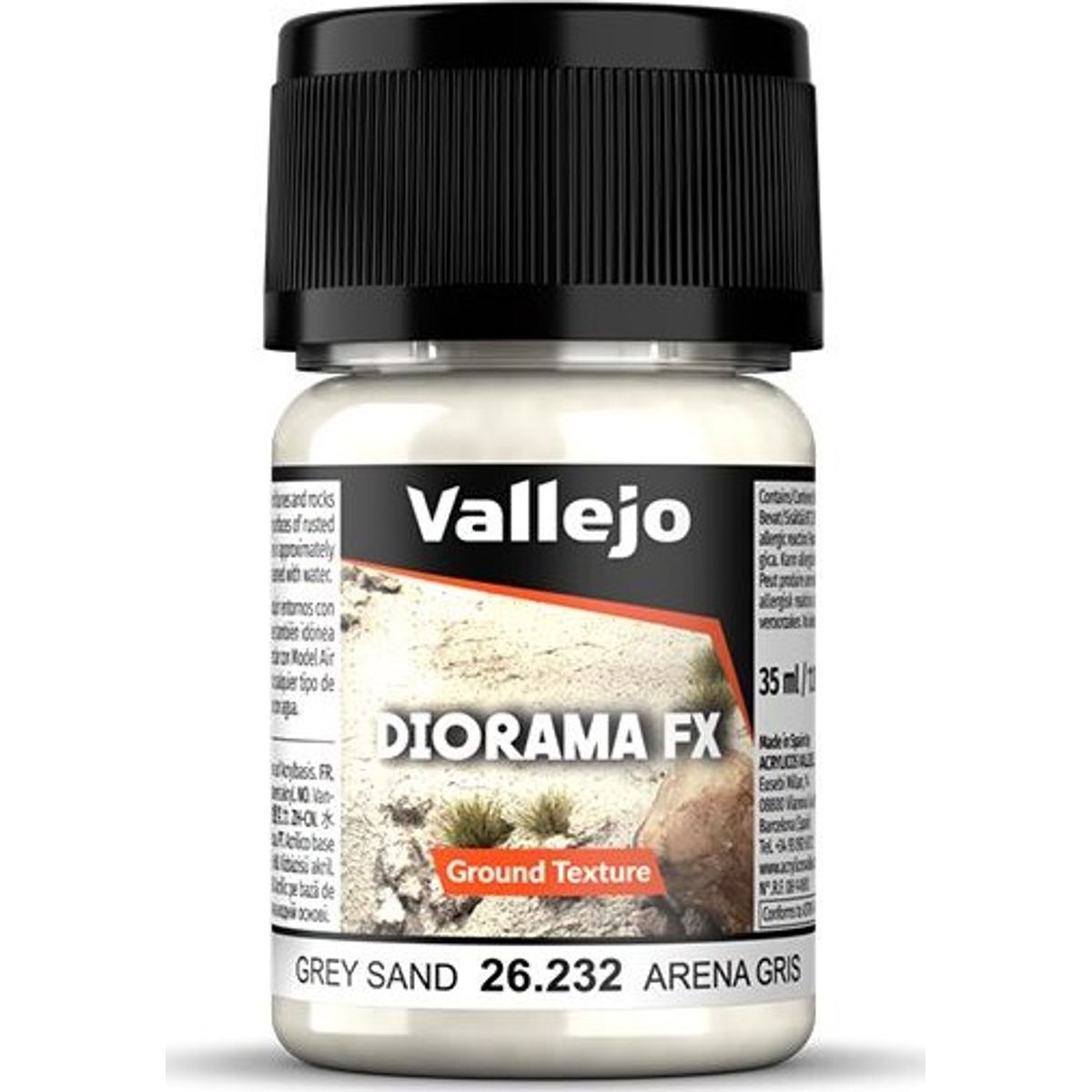 Vallejo - Diorama Fx - Ground Texture - Grey Sand - 30 Ml