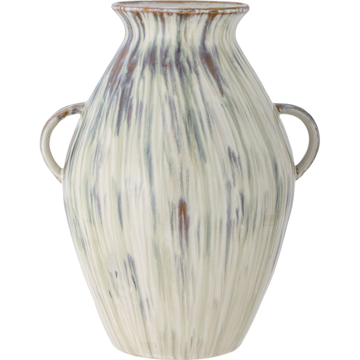 Bloomingville - Sanella Vase - Grøn - Stentøj - H 35,5 Cm