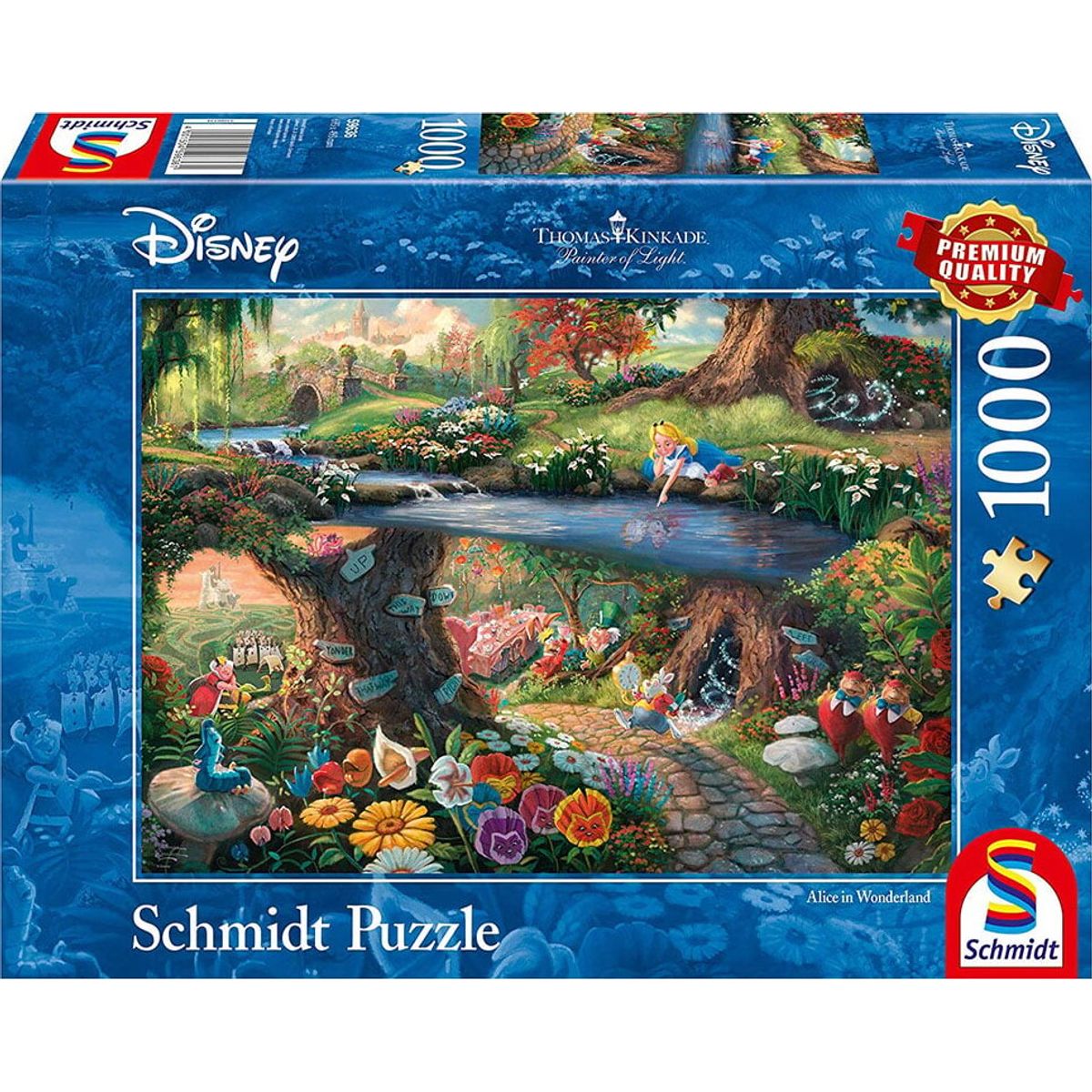 Disney Puslespil - Thomas Kinkade - Alice I Eventyrland - 1000 Brikker - Schmidt