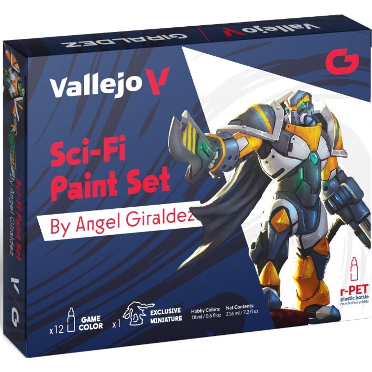 Vallejo - Sci-fi Paint Set - 12 Stk. Game Color Og Figur