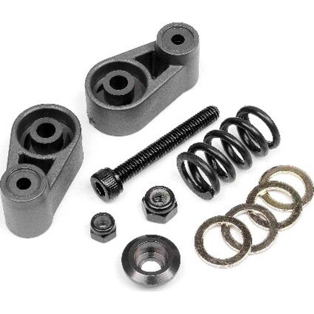 Servo Saver Set (gunmetal) - Hp102165 - Hpi Racing