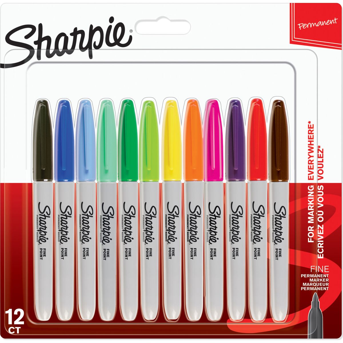 Sharpie - Tusser - Permanente - Fin - 12 Farver