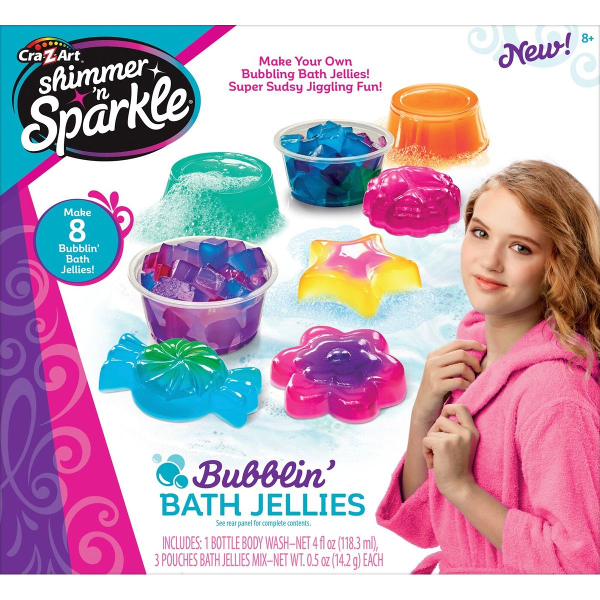 Shimmer N Sparkle - Bubblin Bath Jellies - Diy Sæt